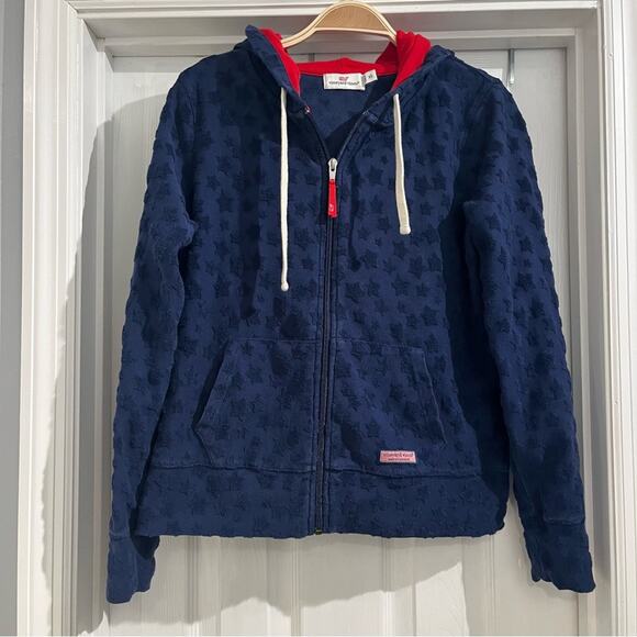 Vineyard Vines Tops - Vineyard Vines Women’s Navy Blue Star Hoodie Size XS